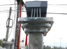 Thi công trạm 160kVA Cty TNHH BOT Cầu Rạch Miễu